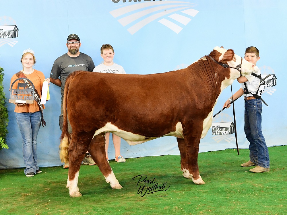 2021 Missouri State Fair 4-H Reserve Champion Hereford Steer